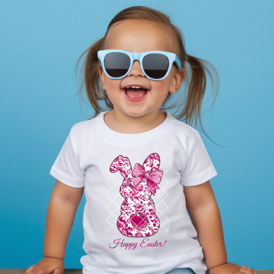 Happy Easter Pink Floral Tee