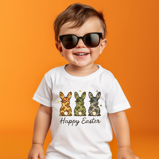 Happy Easter Camo Bunnies Tee