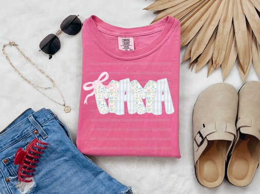 Custom Name Floral Tee