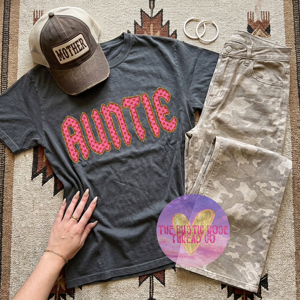 Mama/Wifey/Auntie Pink Stars
