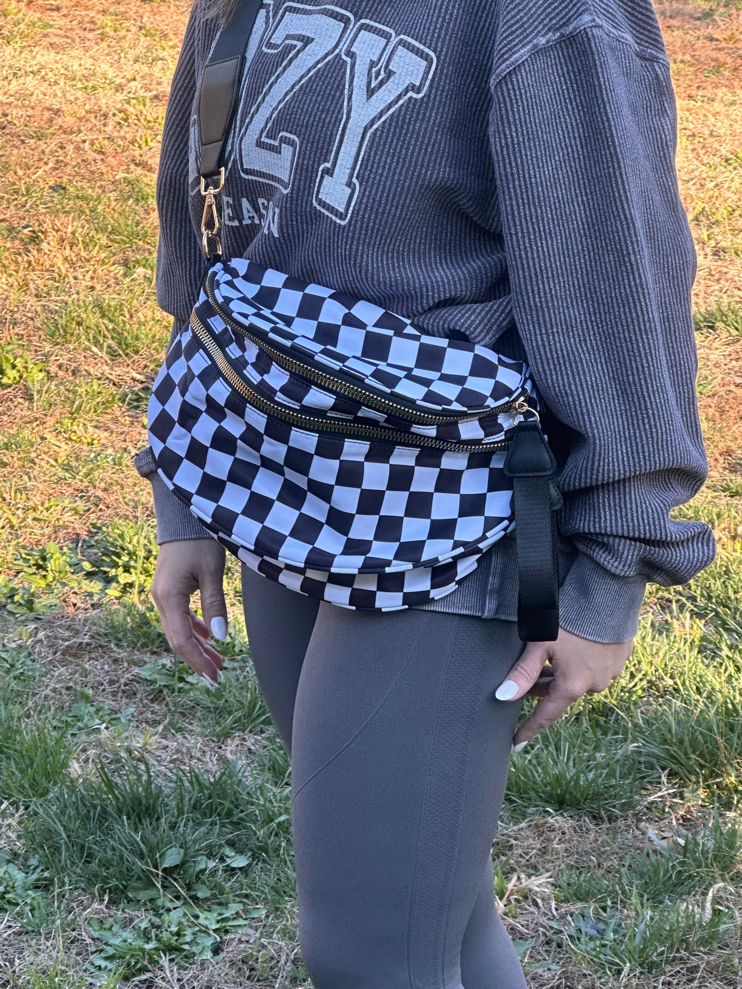 Checkered Crossbody