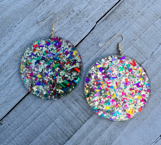 Acrylic Confetti Earrings