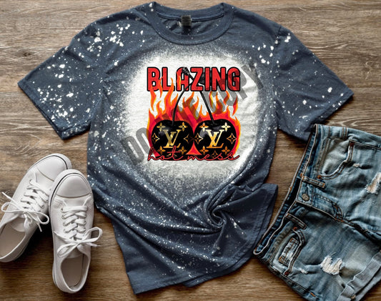 Blazing Hot Mess Bleached Tee