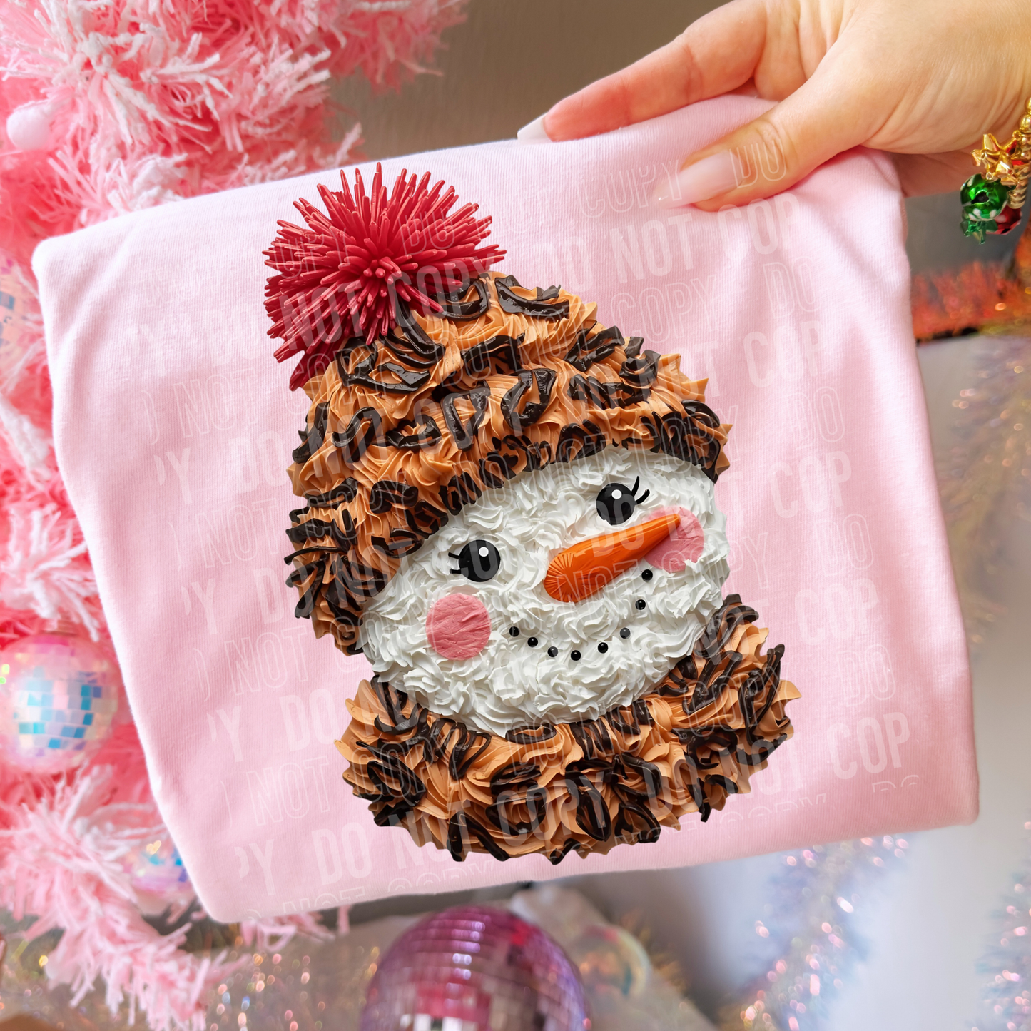 Snowman Faux Design Sweatshirt