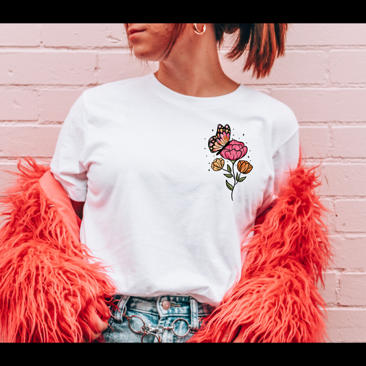 Floral Butterfly Tee