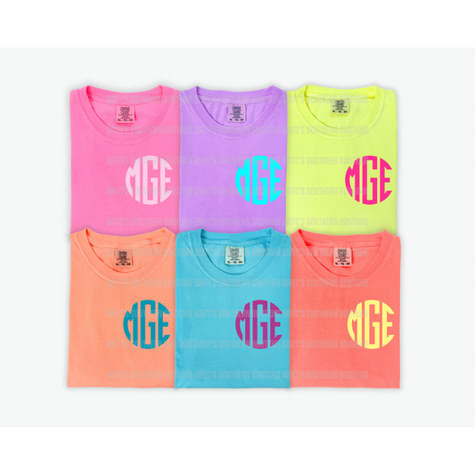 Neon Monogram Tee