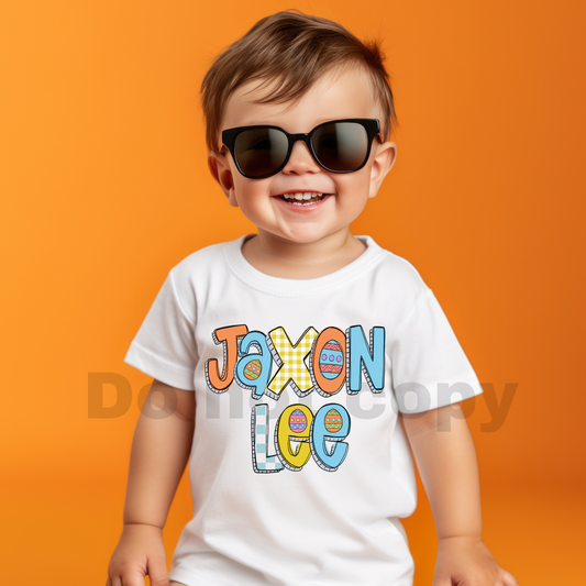 Boys Custom Name Easter Tee
