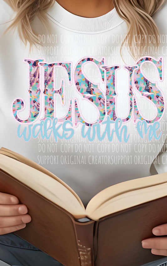 Jesus Walks With Us Tee