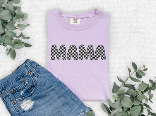 Mama Checkered CC Tee