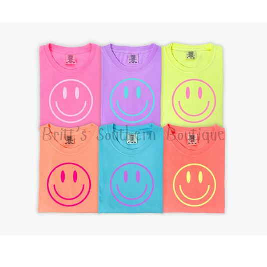 Neon Smiley Tees