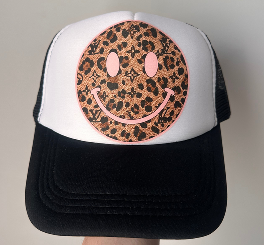 Cheetah Smiley Hat