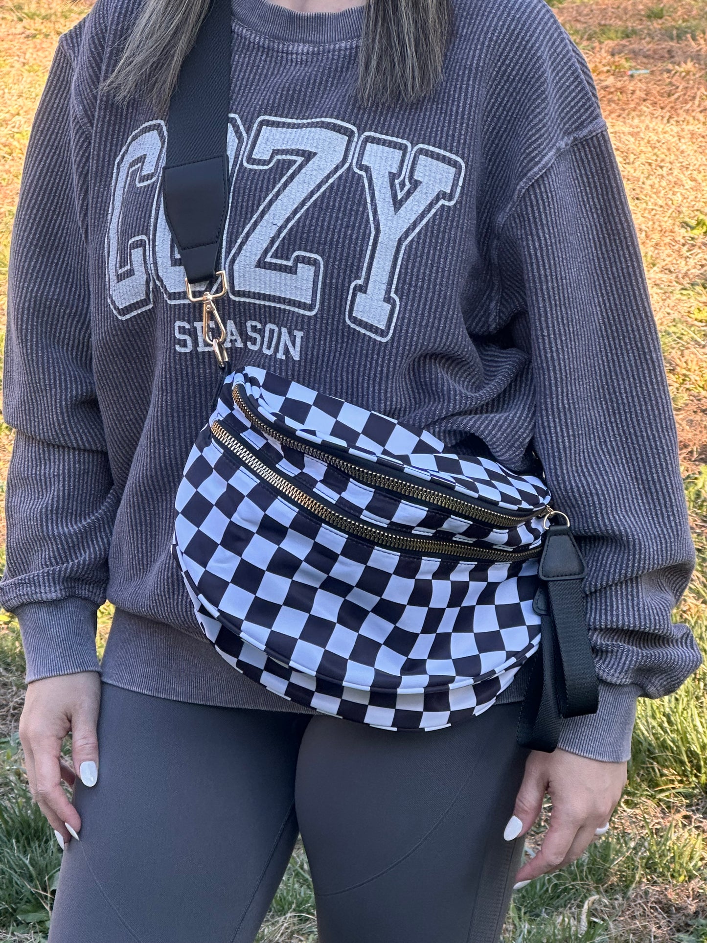 Checkered Crossbody