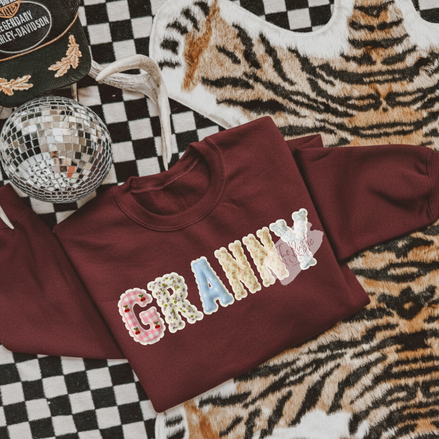 Custom Mama/Grandma Quilted Sweatshirt