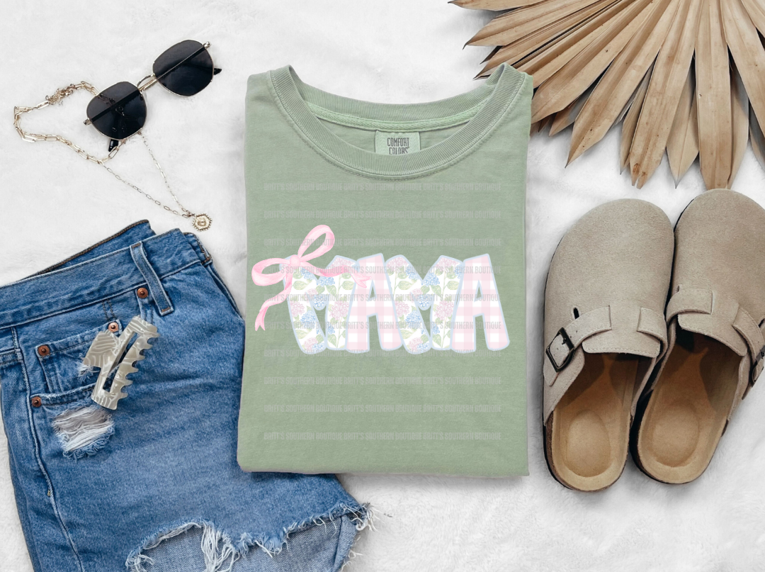 Custom Name Floral Tee