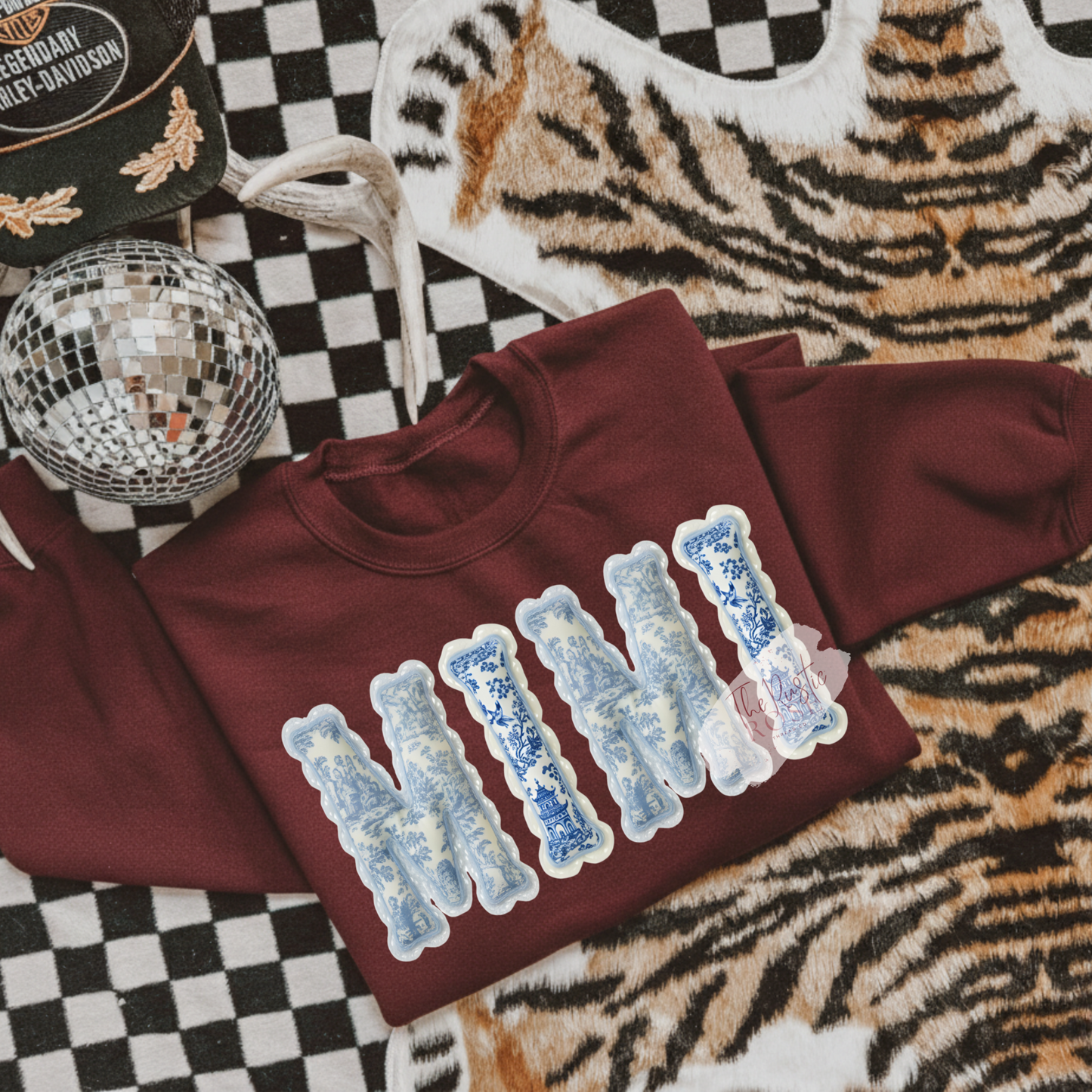 Custom Mama/Grandma Quilted Sweatshirt