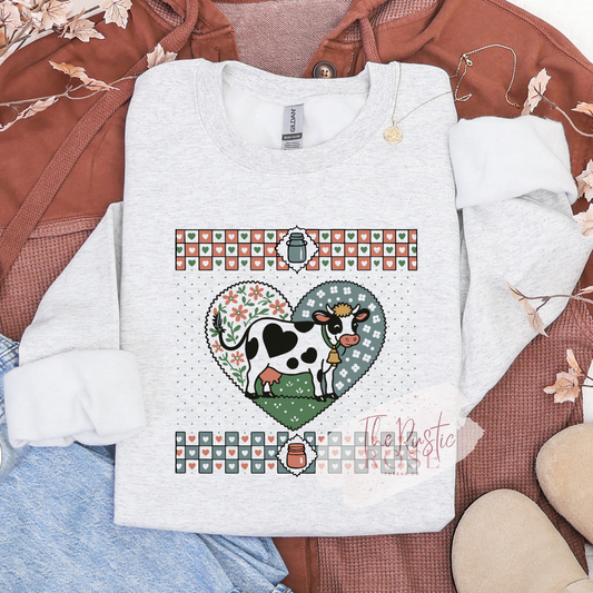 Vintage Farm Cow Sweatshirt