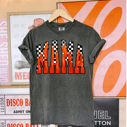 Mama Checkered Flames