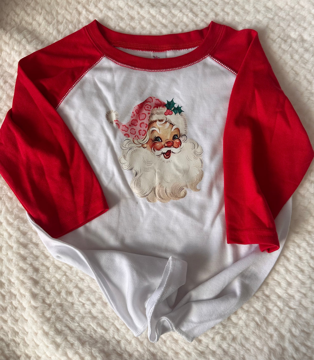 Santa Raglan Tee (4t)