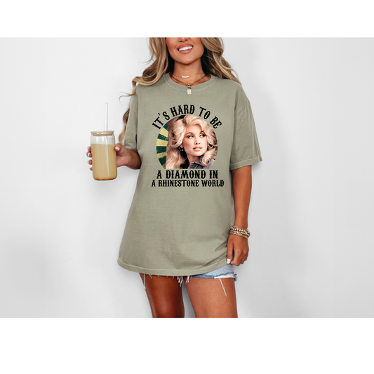 Diamond in a rhinestone world tee