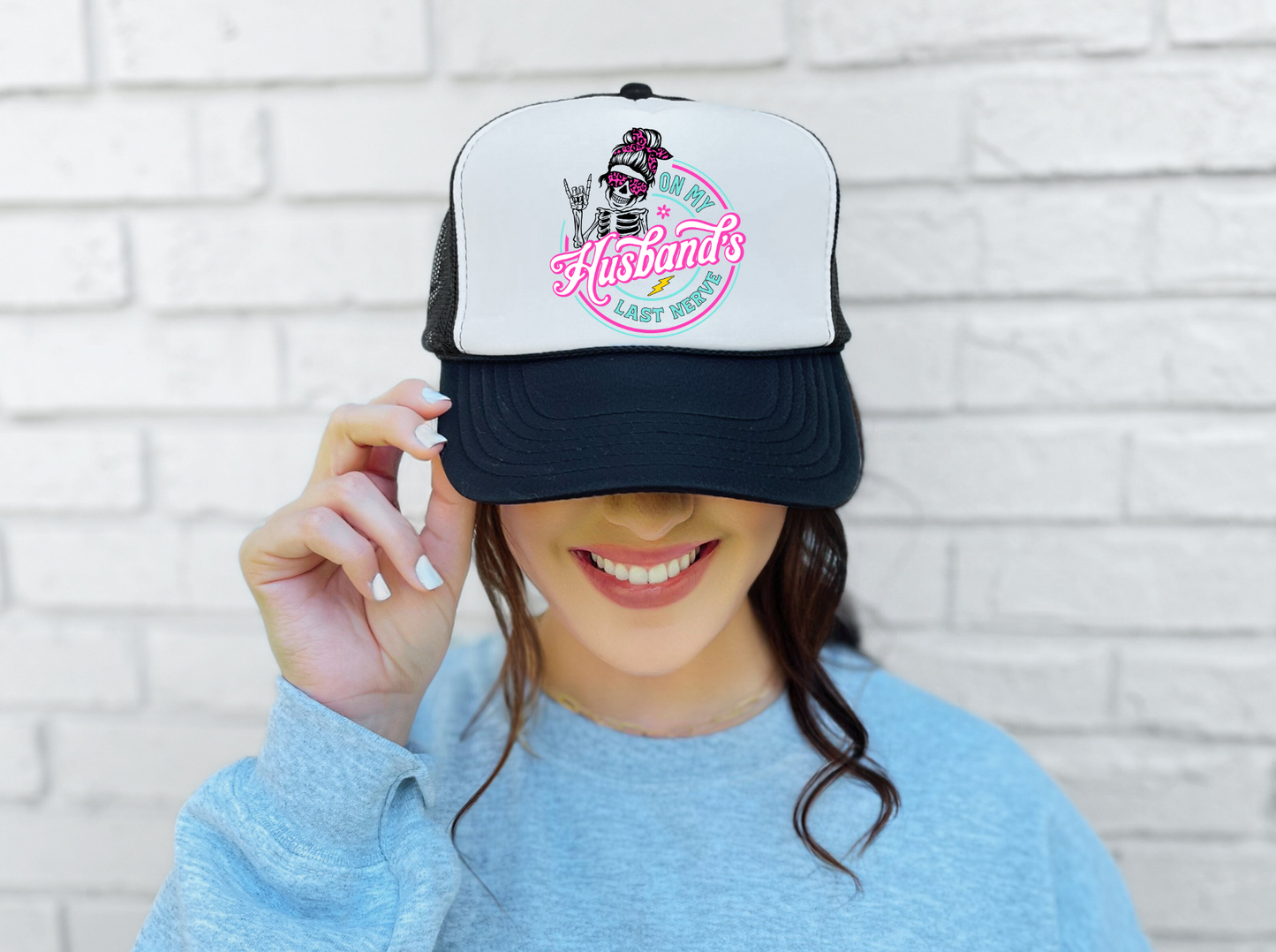 On My Husbands Last Nerve Trucker Hat